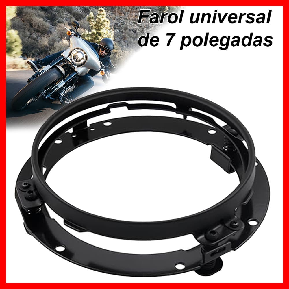 [Suporte de farol de aço carbono preto] Estrutura de modificação de carro de 23 cm de diâmetro Universal 21 cm x altura
