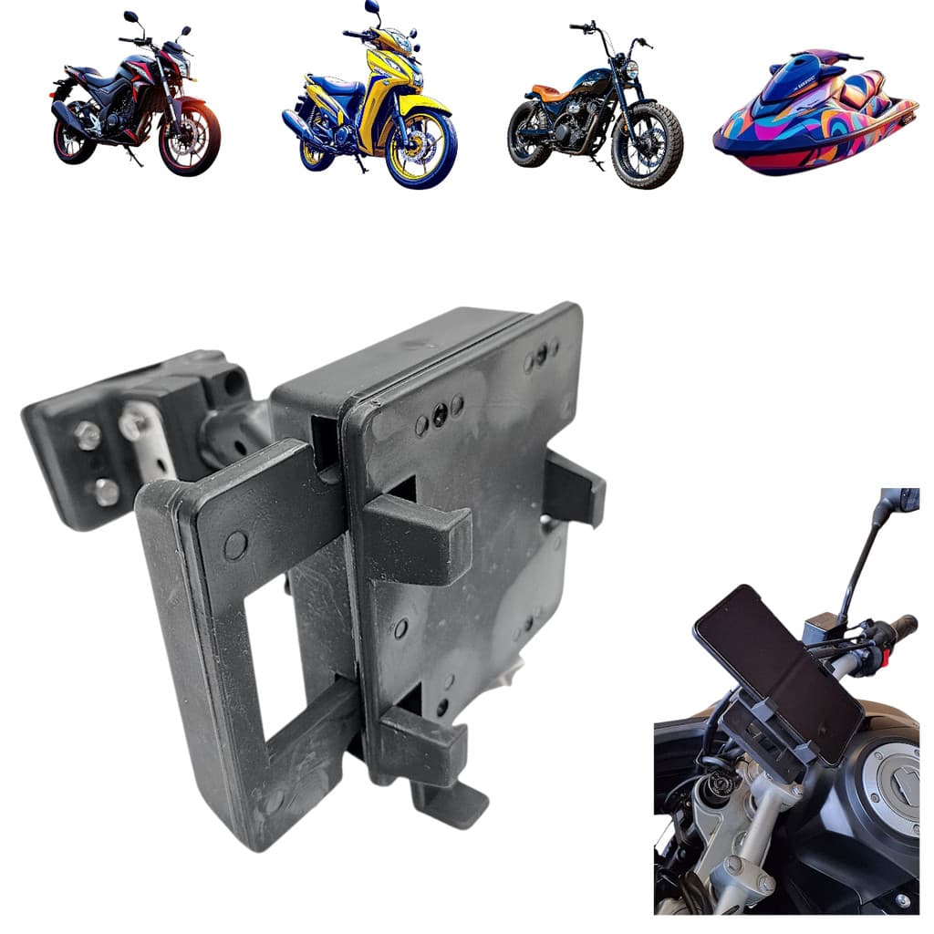 Suporte Celular Moto Bicicleta Jet Ski Fixação Ø15mm À Ø32mm