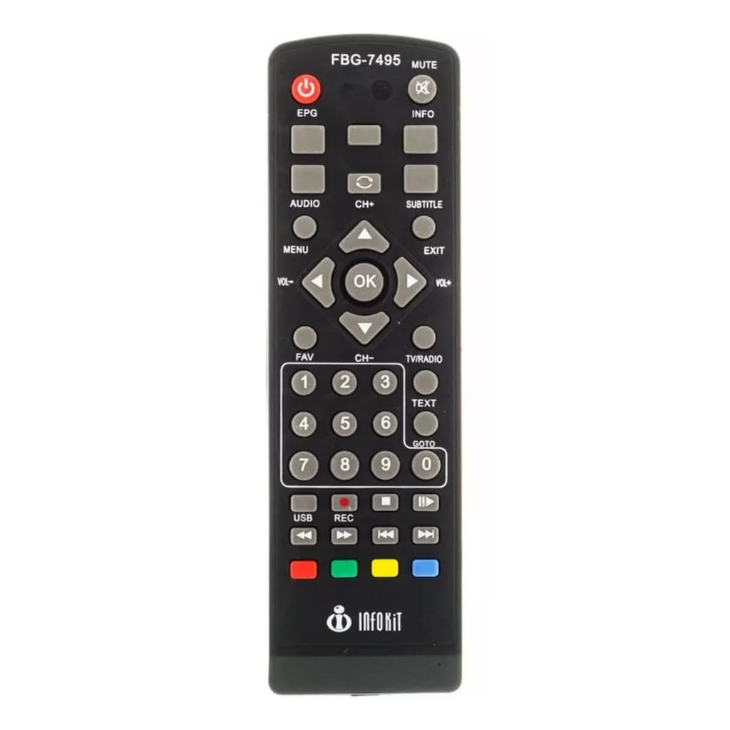 Controle Remoto Conversor Infokit Digital FBG 7495 LE 7495 - Substituto Compatível bc