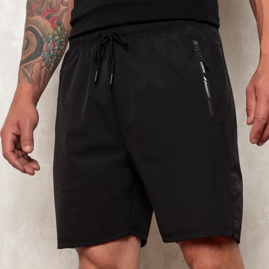 Bermuda Short Tactel Praia e Piscina Masculina Academia c/ Elastano Bolso c/ Ziper