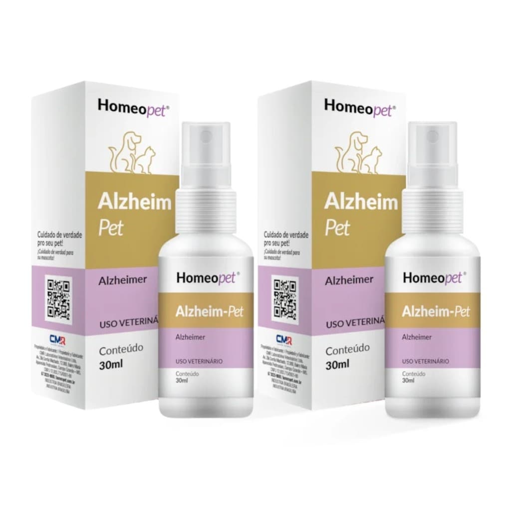 Kit 2 Alzheim Pet Homeopet Tratamento Alzheimer Pets 30ml