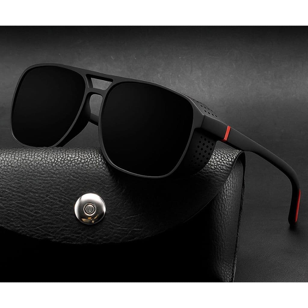 Óculos Masculino De Sol Polarizado Steampunk Square Alok com Proteção UV400