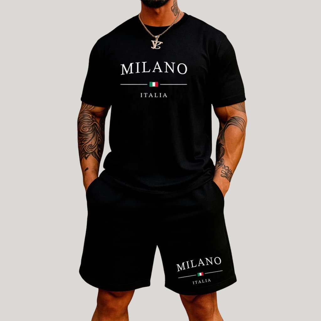 Kit Conjunto Camiseta + Short Tactel Streetwear Italia