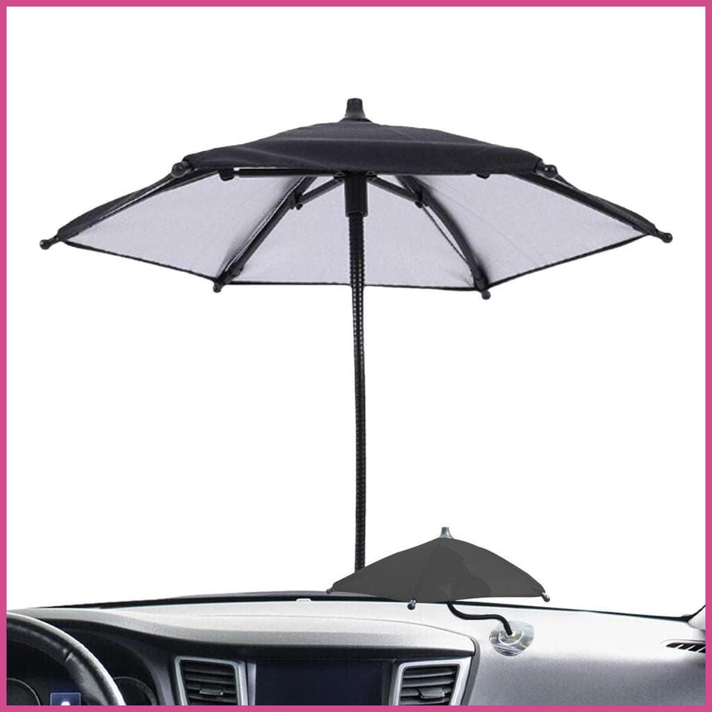 Guarda-Chuva Suporte Do Telefone Celular Com Quadro De Náilon De 6 Costelas Para Sol mubow1br