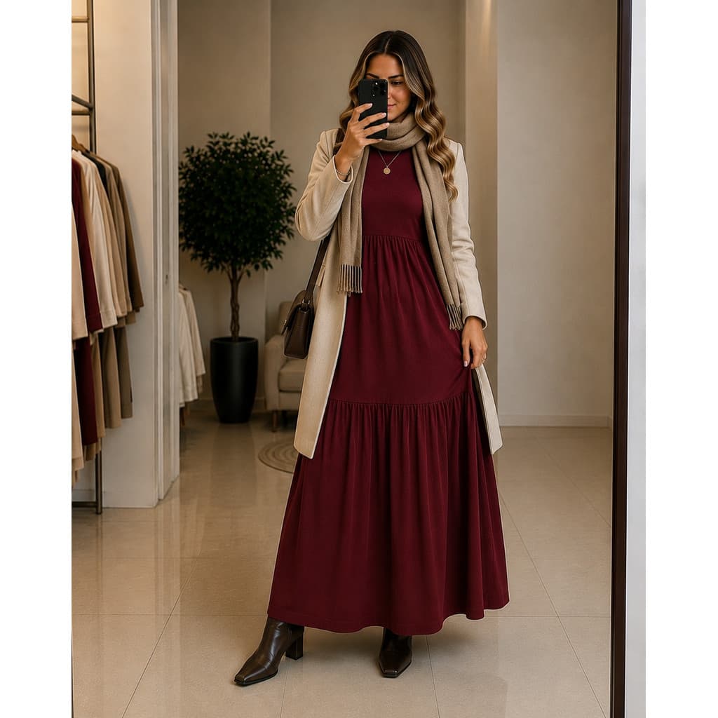 Vestido Longo Feminino Tecido de Malha Leve e Confortável Estilo Regata Sem Manga Elegante 502
