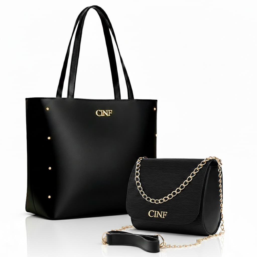 Kit De Bolsa Feminina Sacola Grande + Tira Colo Pequena