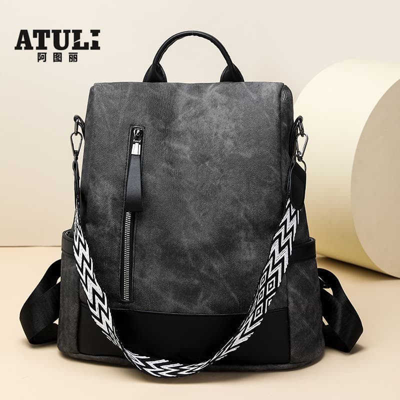 Elegante mochila feminina de couro genuíno de grande capacidade, nova bolsa feminina simples de 2025, design requintado
