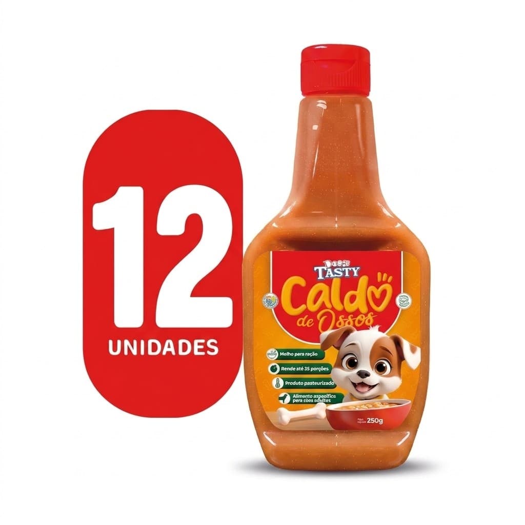 CAIXA C/ 12 - Molho DOOGS TASTY CALDO DE OSSOS 250gr