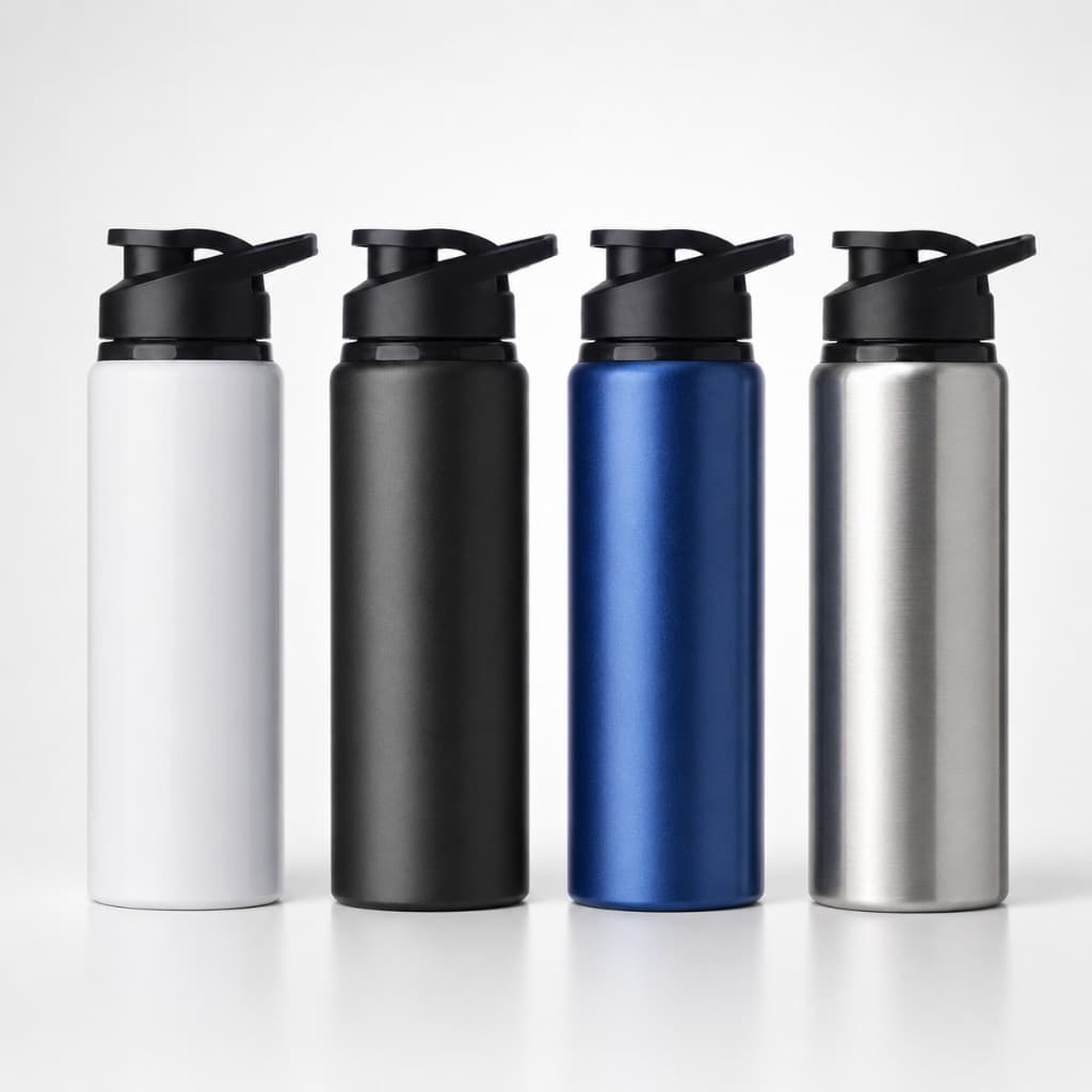 Garrafa Squeeze de Alumínio Personalizável 650ml Tampa Plástica