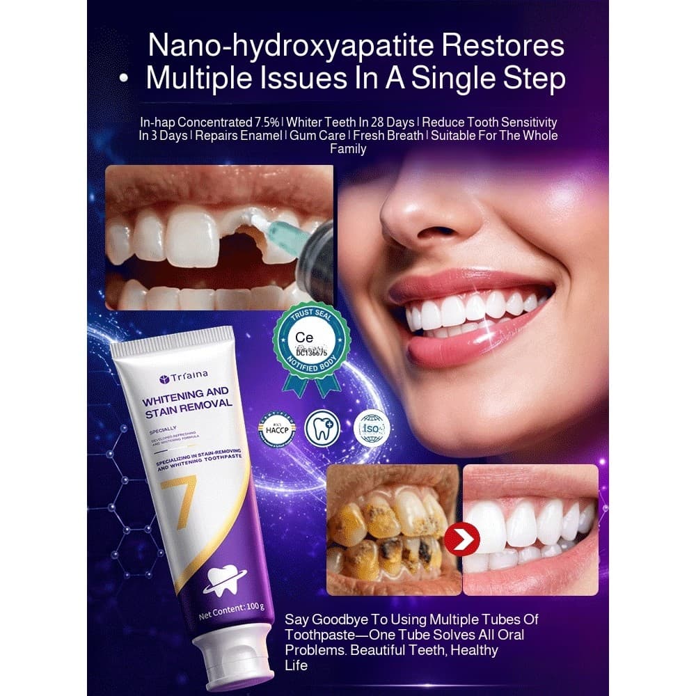 【Cuidado Completo】[Reparo Imediato] Creme Dental Reparador/Creme Dental/Branqueador/Proteção Bucal
