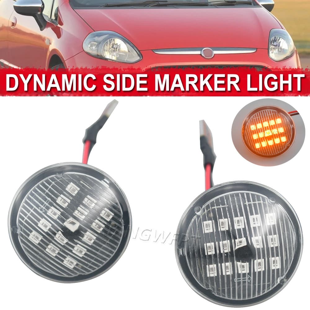 Para Fiat Punto 188 MK2 1999-2012 Doblo 2001 2002 2003 2004 2005 Luz De Sinal Volta Dinâmica LED Indicador Lado Marcador