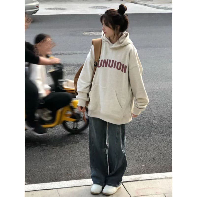 2026 primavera outono novo estilo moletom feminino jaqueta fina com capuz topo manga longa mais magro olhar estudante ni