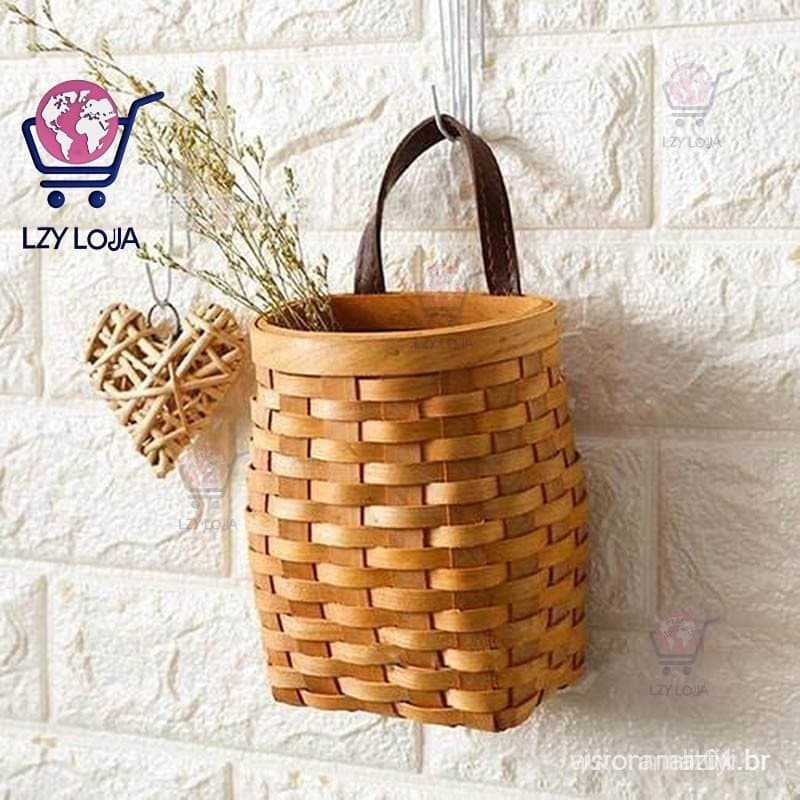 Cesta De Flores Armazenamento Tecido Artesanal Para Decoração De Parede De Casamento De Jardim Doméstico