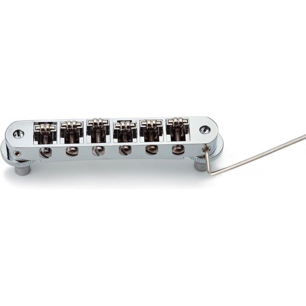Ponte de guitarra Guyker Tune-O-Matic, com ranhuras para cordas com roletes, espaçamento entre cordas de 10,5 mm, or
