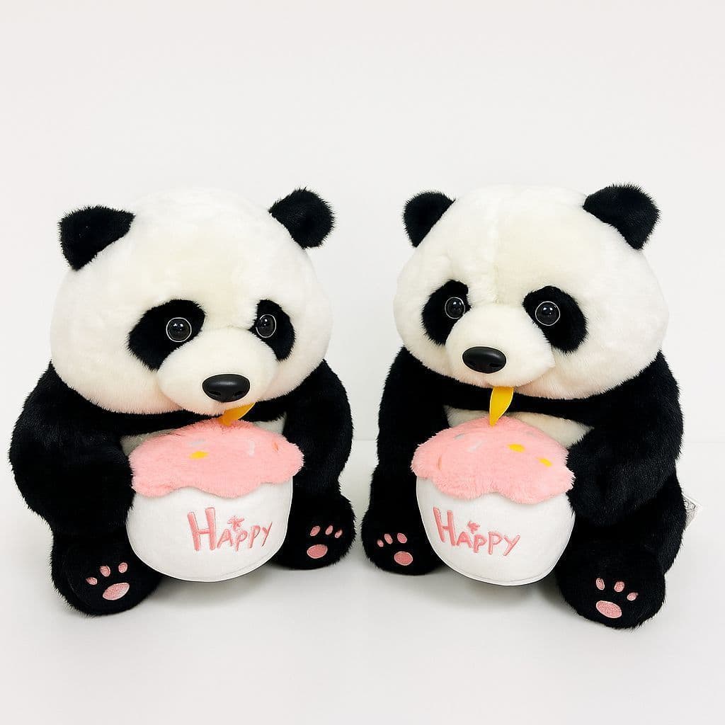 Pelúcia Panda Fofo 30cm com Copo Boneco de Plush Macio Kawaii Presente Infantil Decorativo Envio Imediato