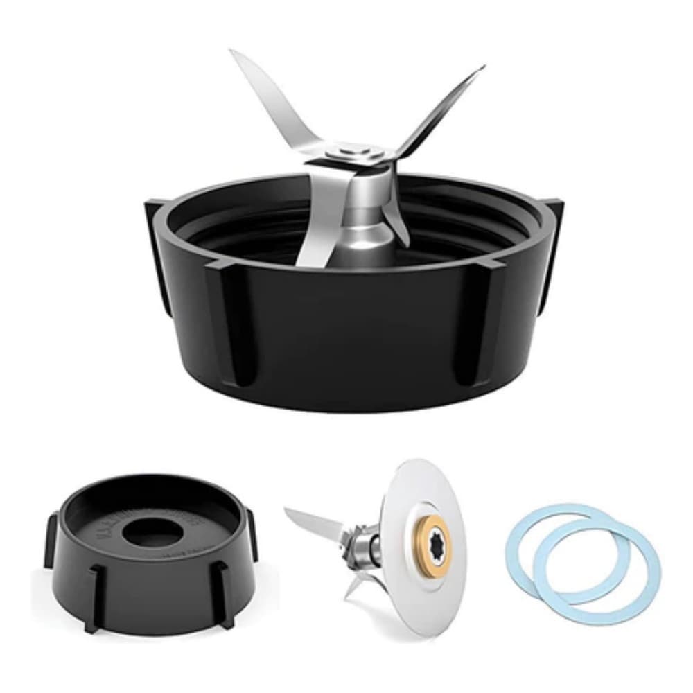 Kit Lâmina 4 Point Fusion Oster + Base Rosca 6 Dentes - Peças Originais Alta Qualidade