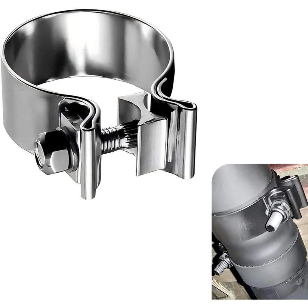 Abraçadeira de Escape para Carro, Abraçadeira de Vedação de Aço Inoxidável de Banda Estreita de 3" para Silenciador e Tu