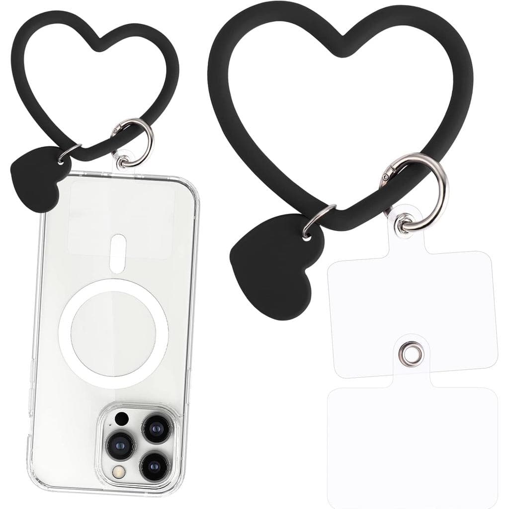 Cordão para Telefone TIESOME Heart Loop, Alça de Pulso para Smartphone com Porta-Chaves Compatível com a Maioria dos Sma