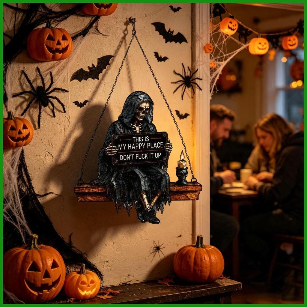 Halloween Sun Catcher Para Janela 2D Acrílico Esqueleto Decoração Do Feriado Pendurado Decorações Mulheres Homens tongmy