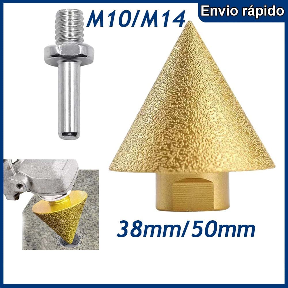 M14 Rosca Diamante Chanfro Bit Telha Cabeça 50mm De Moagem Chanfradura Broca Cone