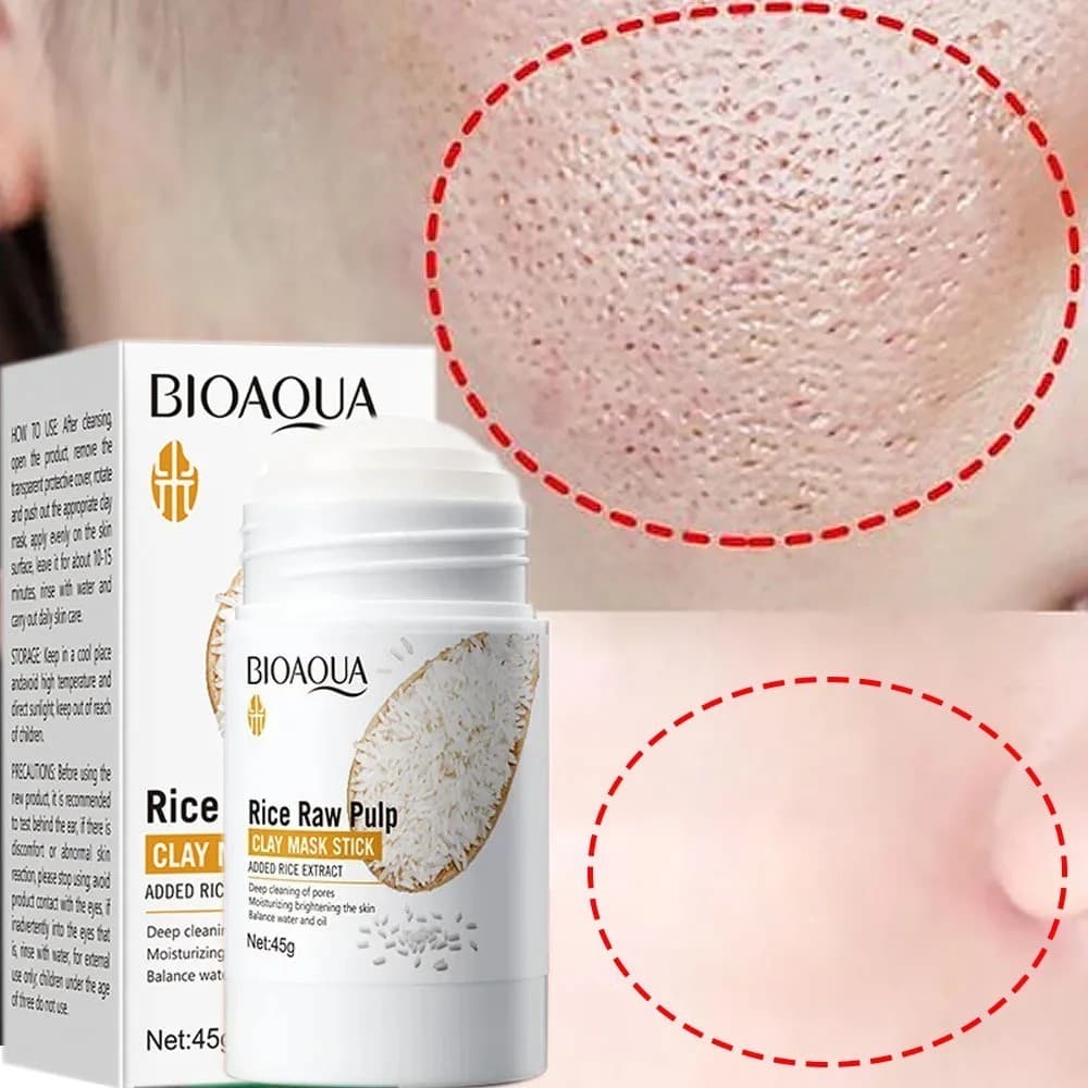 Máscara Facial De Arroz Branco , Navalha , Hidratante , Remoção De Espinhas , Argila Reafirmante , Produtos Para Cuidado