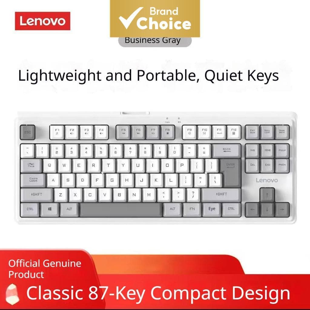 Teclado Lenovo X5K Pro Wireless 87 Teclas Compacto 2.4G Sem Fio Teclado Silencioso Portátil para PC
