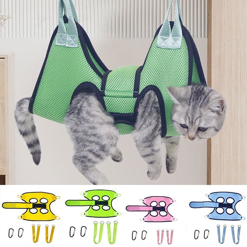 Gato cortador de unhas rede gancho tipo cão banho máquina de cortar cabelo pendurado pendurado saco gato Pet Grooming ti
