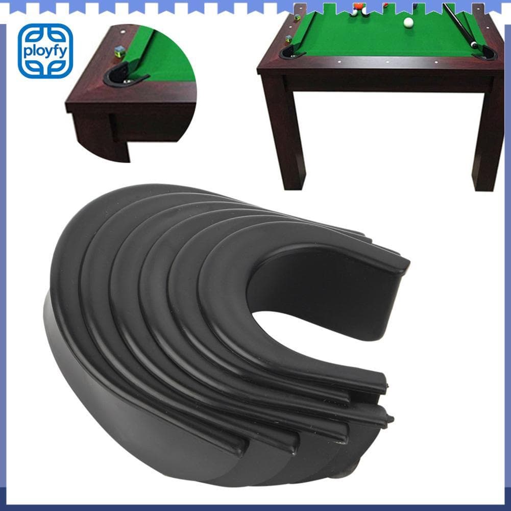 ployfy Alomejor 6 peças forros de mesa de bilhar de plástico para substituição de bolso de piscina 4 cantos 2 lados