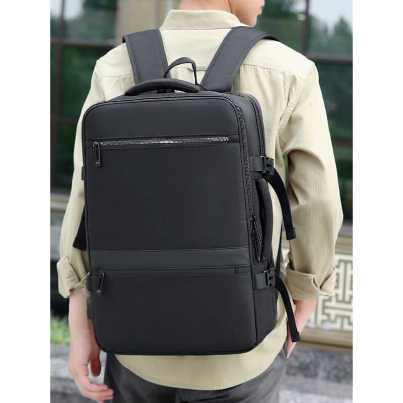 Nova mochila expansível de grande capacidade bolsa de viagem de negócios de grande capacidade 57cm mochila de computador