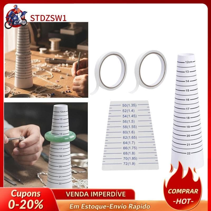 [stdzsw1] Ferramenta De Medição De Mandril De Pulseira De 2 Peças Medidor Pulso Material PET Aplicação Versátil Adequada