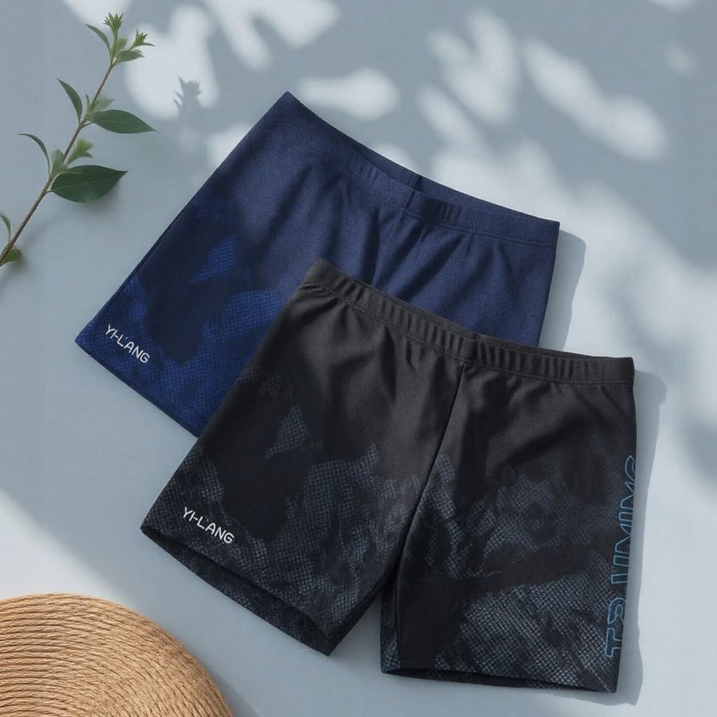 Calção de banho masculino adulto calção de banho Boxer Anti-constrangimento maiô profissional rápido