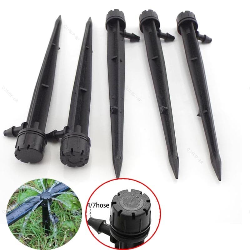 10 Pçs Gotejadores 4/7mm Mangueira Gotejador De Água Inserção Chão Jardim Aspersor Irrigação Sprinkler BR16B