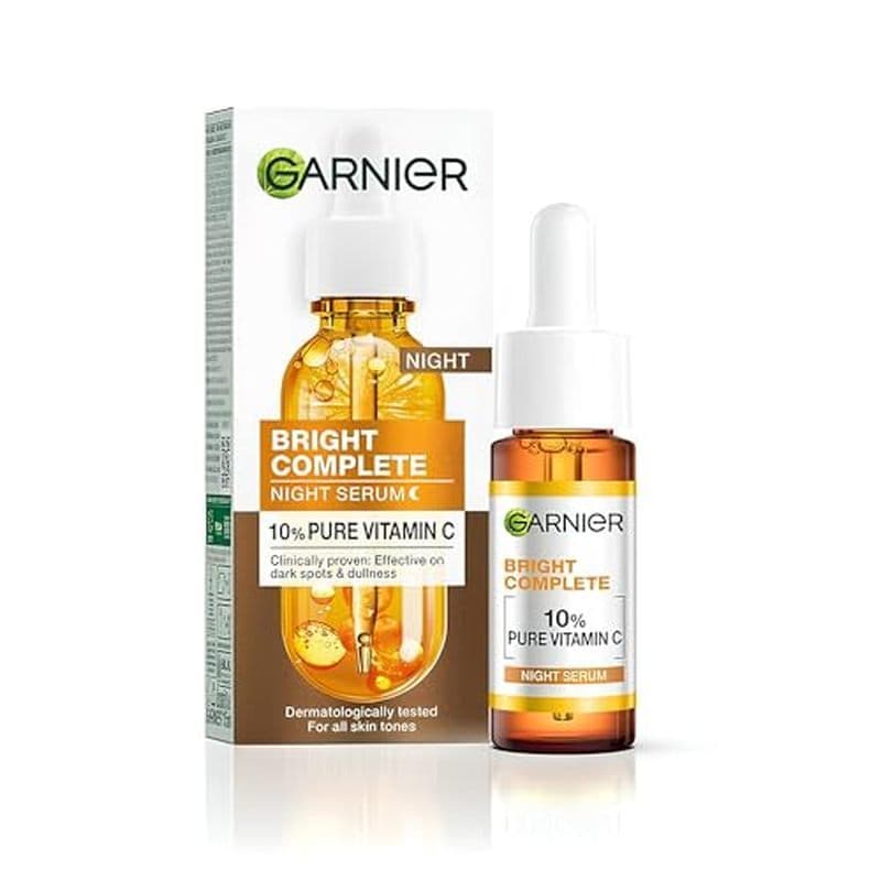Garnier Targeted Anti Dark Spot Night Serum Para Rosto , Com 10 % De Vitamina C Pura & amp ; Ácido Hialurônico , Antipig