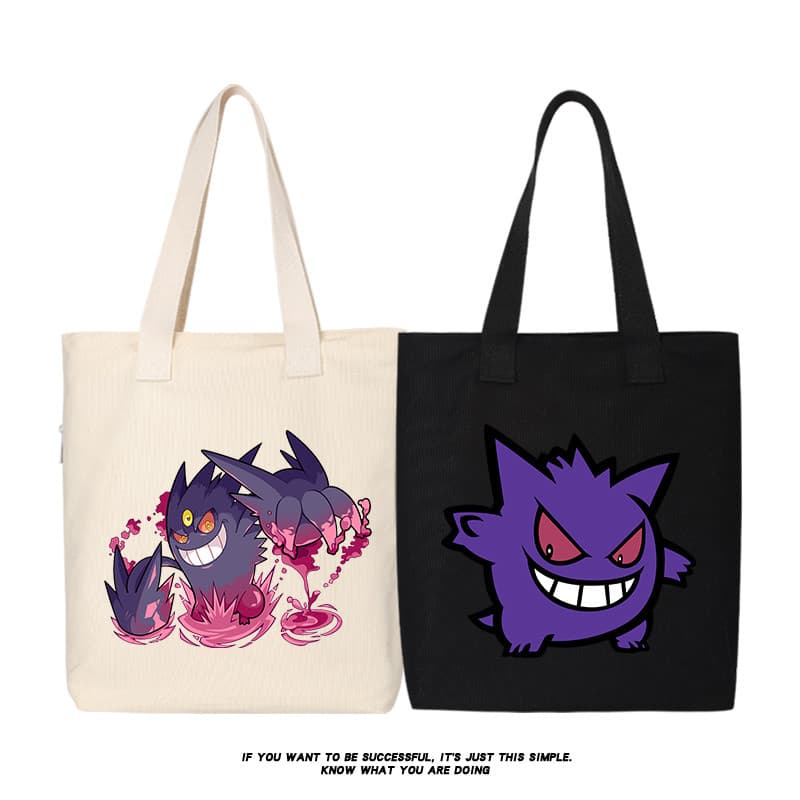 Xiuluo Pokémon Gengar Mercadoria Bolsa de Lona Mochila Ombro Crossbody Bolsa Bolsa Bolsa Feminina