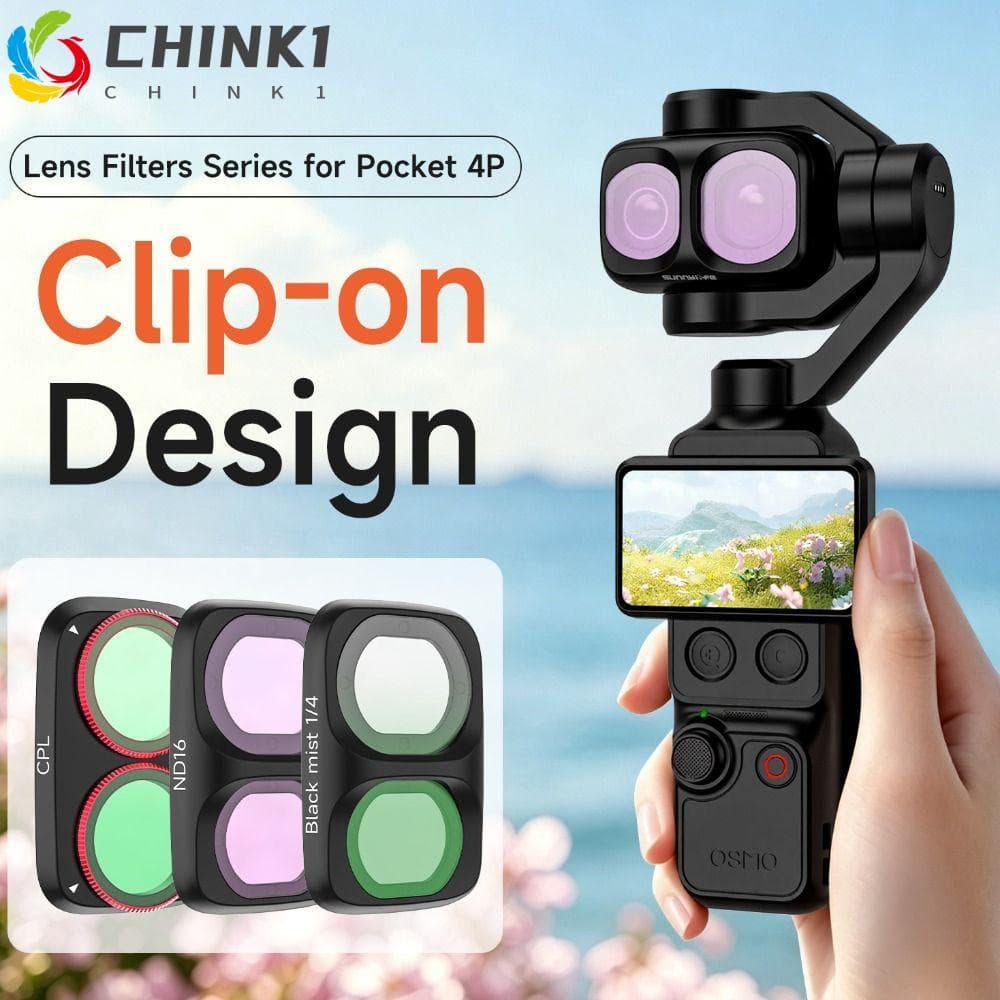 Filtros De Lente CHINK , Kit De 1/4 Black Mist ND8/16/32/64 , Vidro Óptico Para DJI Osmo Pocket 4P