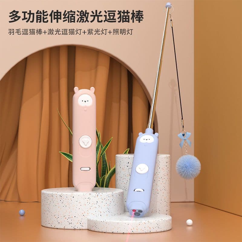 Laser gato provocando vara gato brinquedo de carregamento infravermelho caneta laser gato musgo luz auto-feliz tédio alí