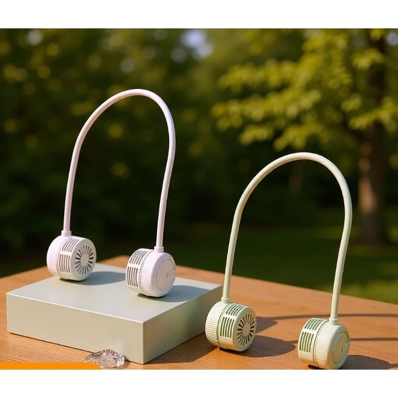 Ventilador De Pescoço Portátil Dobrável Esportes Ao Ar Livre Preguiçoso Carregamento USB Uso No Escritório Pequeno Pendu