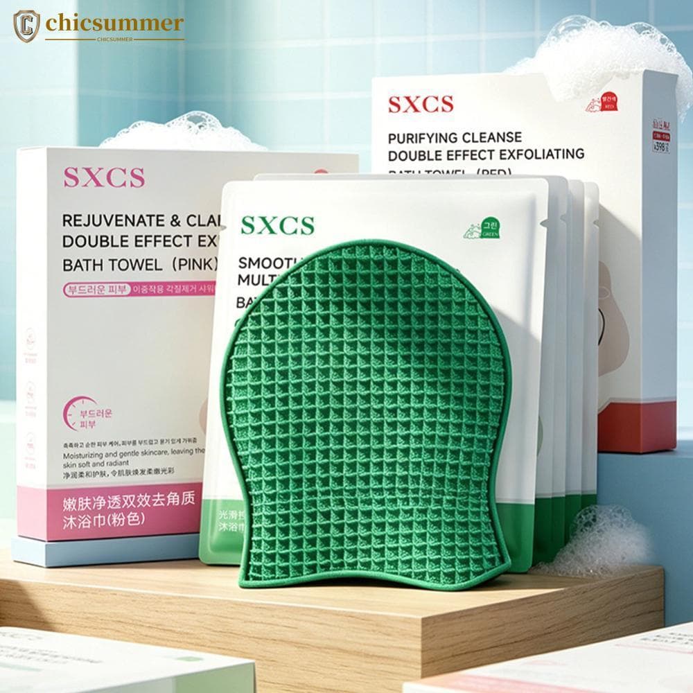 CHICSUMMER Esfoliante Hidratante Polimento Suave Controle De Óleo Cuidados Com O Corpo Banho Esfregando Toalha Limpeza P