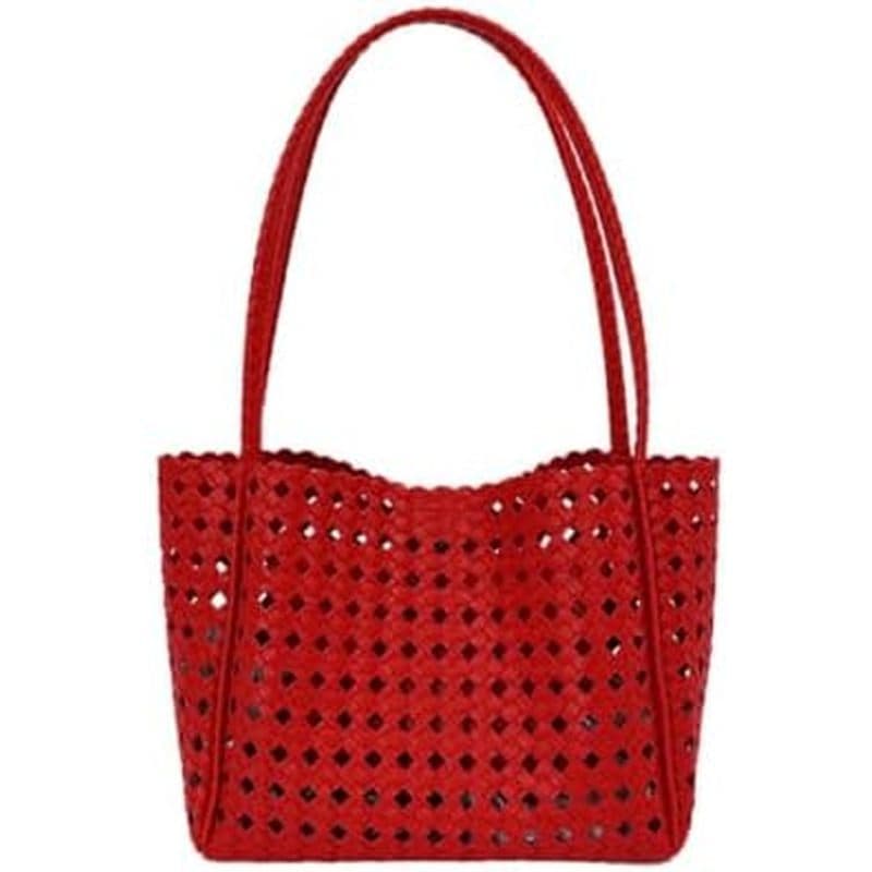Sacola De Tecido Para Mulheres Bolsa De Ombro De Couro Verão Vintage Férias Praia Trabalho Viagem Commuter