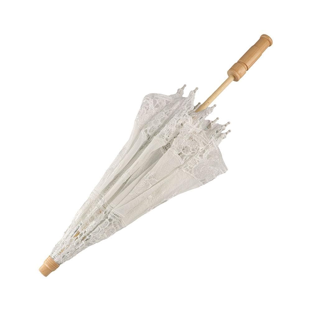 Guarda-Chuva NEXMO Prop , De Renda De Casamento De Algodão Com Alça Sol Preto Oco Branco