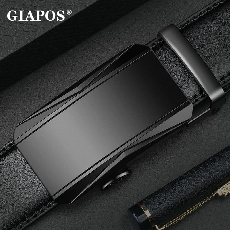 GIAPOS Cinto Masculino Simples Fivela Automática Cinto High-End Terno Formal de Negócios Calças Cinto Masculino All-Matc