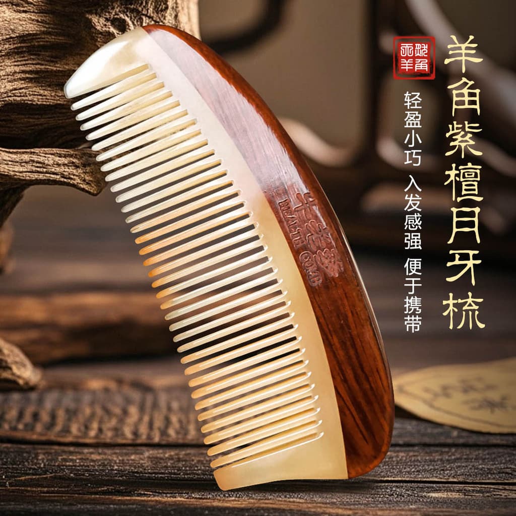 Papai ângulo pente Natural autêntico senhoras cabelo longo cabeça couro cabeludo massagem meridiano doméstico sândalo pe