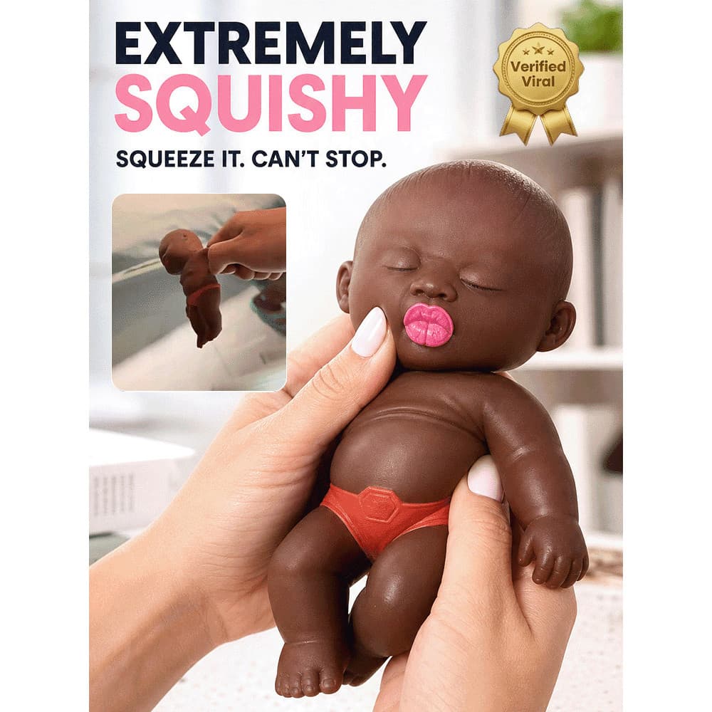 Boneca Natasha Little Black - Brinquedo Anti-Stress