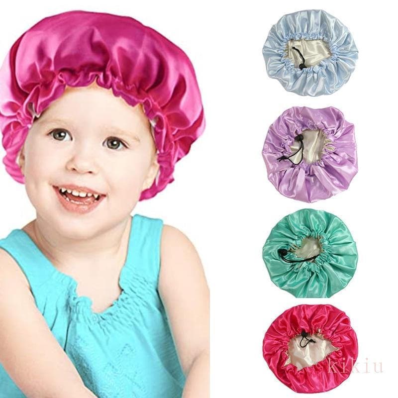 kikiu Touca de Dormir Ajustável para Crianças, Touca de Seda para Cabelo, para Adolescentes e Crianças Pequenas AK1M