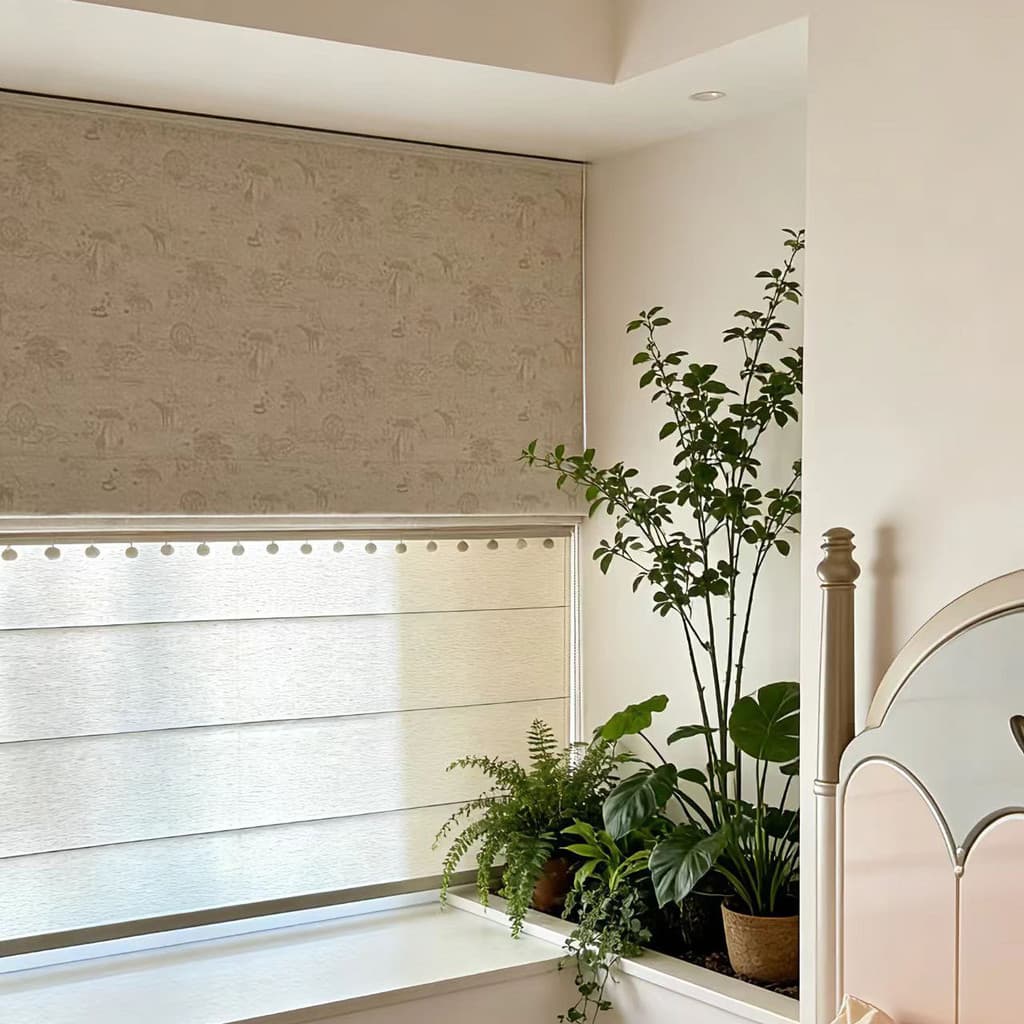 Loja física mesmo estilo selva aventura cortina romana quarto das crianças meninos meninas Blackout elevador cortinas pe