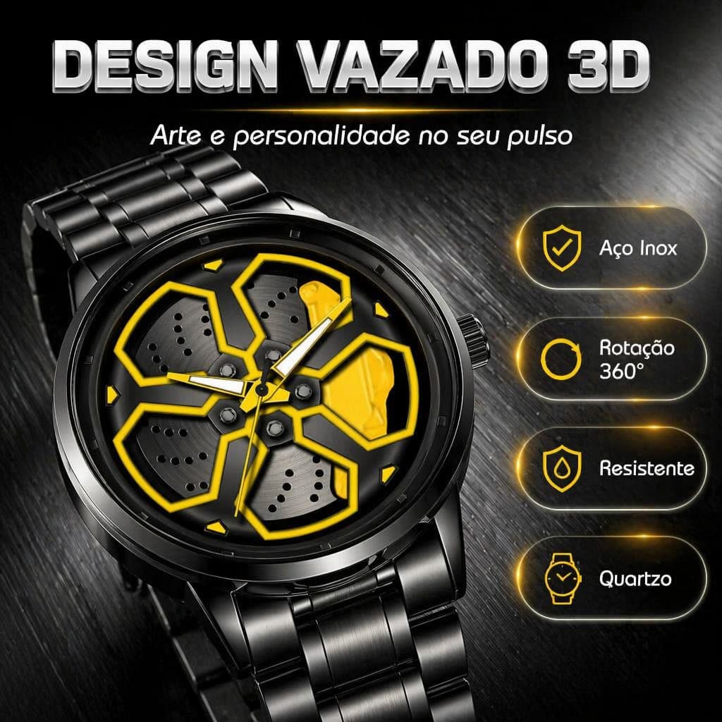 Relógio Masculino Floral Vazado Design Flores Aço Inoxidável Quartzo Resistente à Água 30 Metros Presente Elegante para