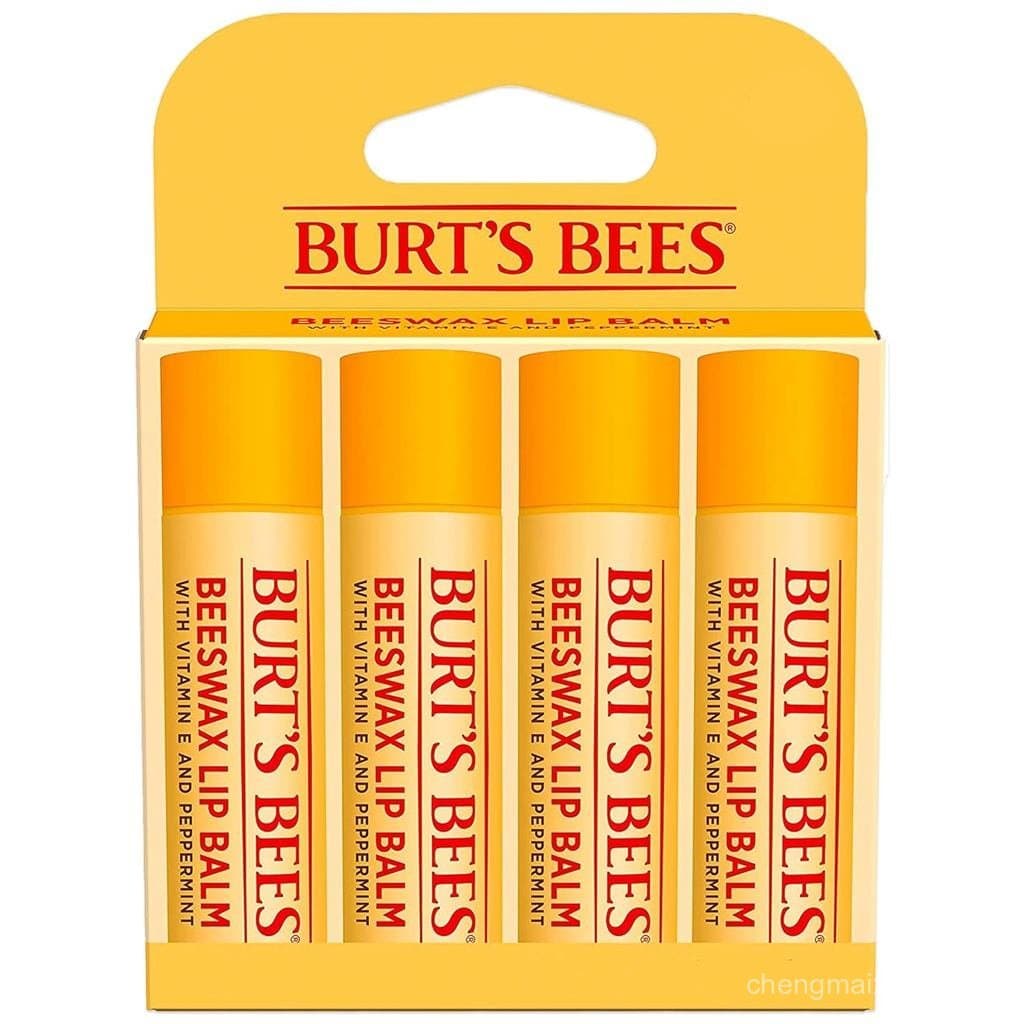 Balm Labial Burt's Bees - Cera de Abelha Original, Hidratante Labial com Cera de Abelha Responsavelmente Produzida, Sem