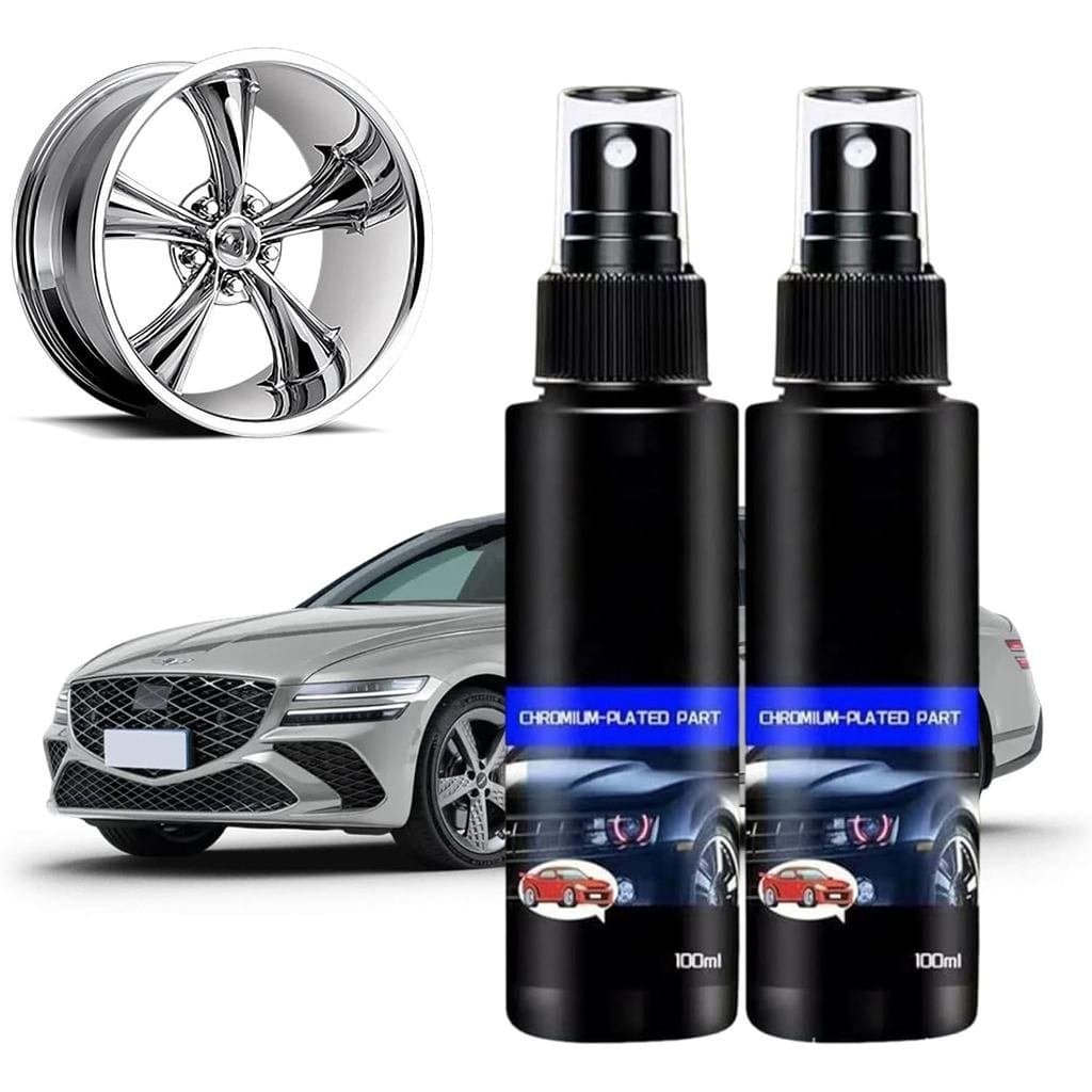 Spray Restaurador para Peças Cromadas, Spray para Brilho e Proteção Duradouros em Carros, Composto Reparação de Cro