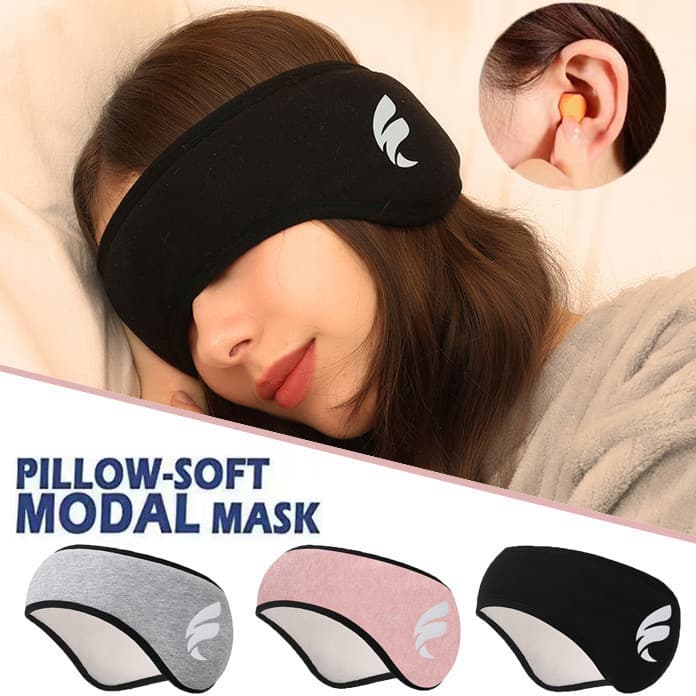 Máscara de Dormir Blackout para Relaxamento, Venda de Algodão para os Olhos, Anti-Ruído para Homens e Mulheres