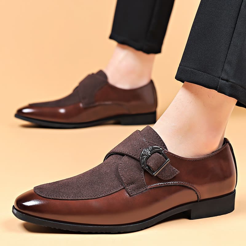 Sapatos de couro respirável fosco masculino sapatos britânicos